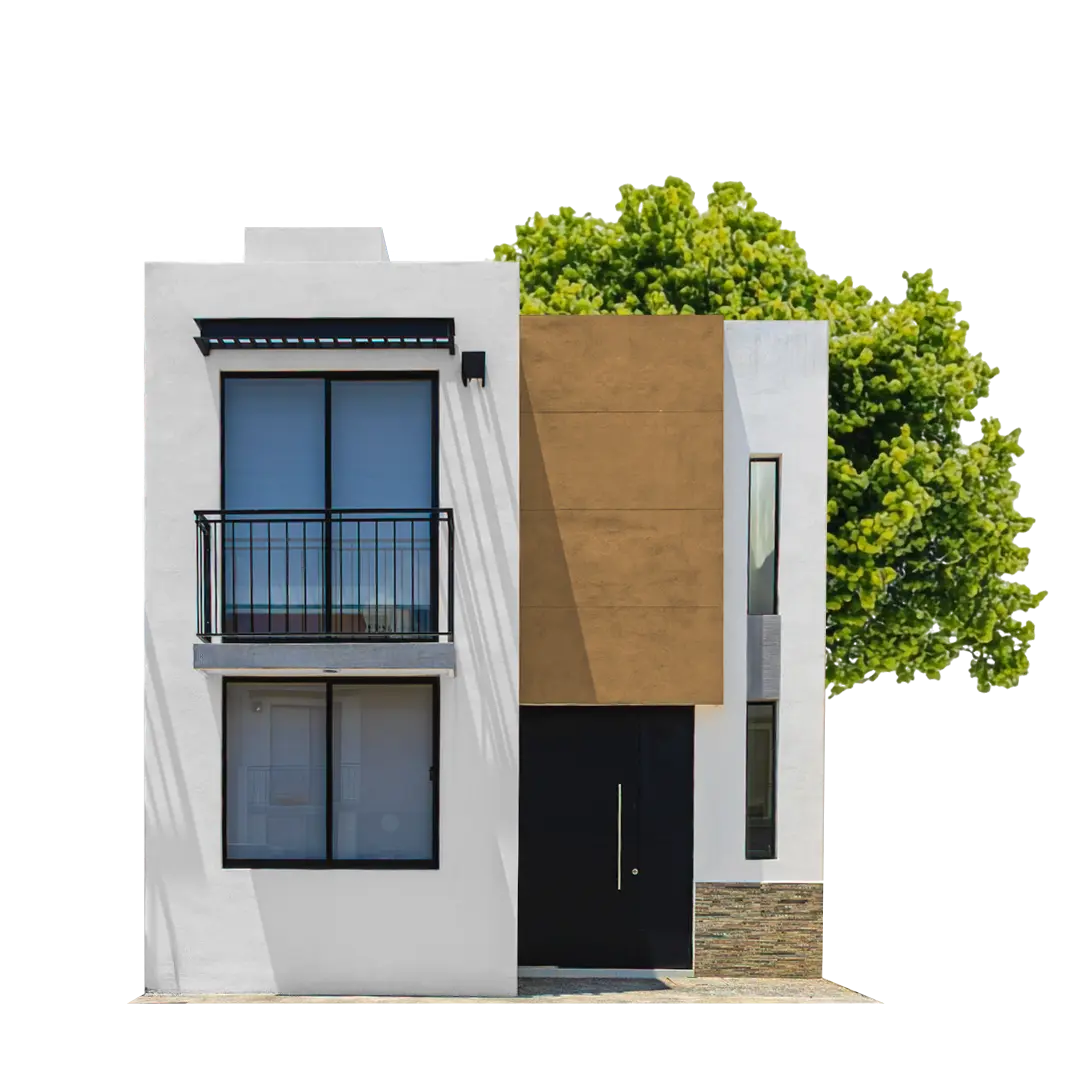 Fachada de casa Modelo Málaga en en Villa Diamante, Salamanca desde $2,147,000 MXN