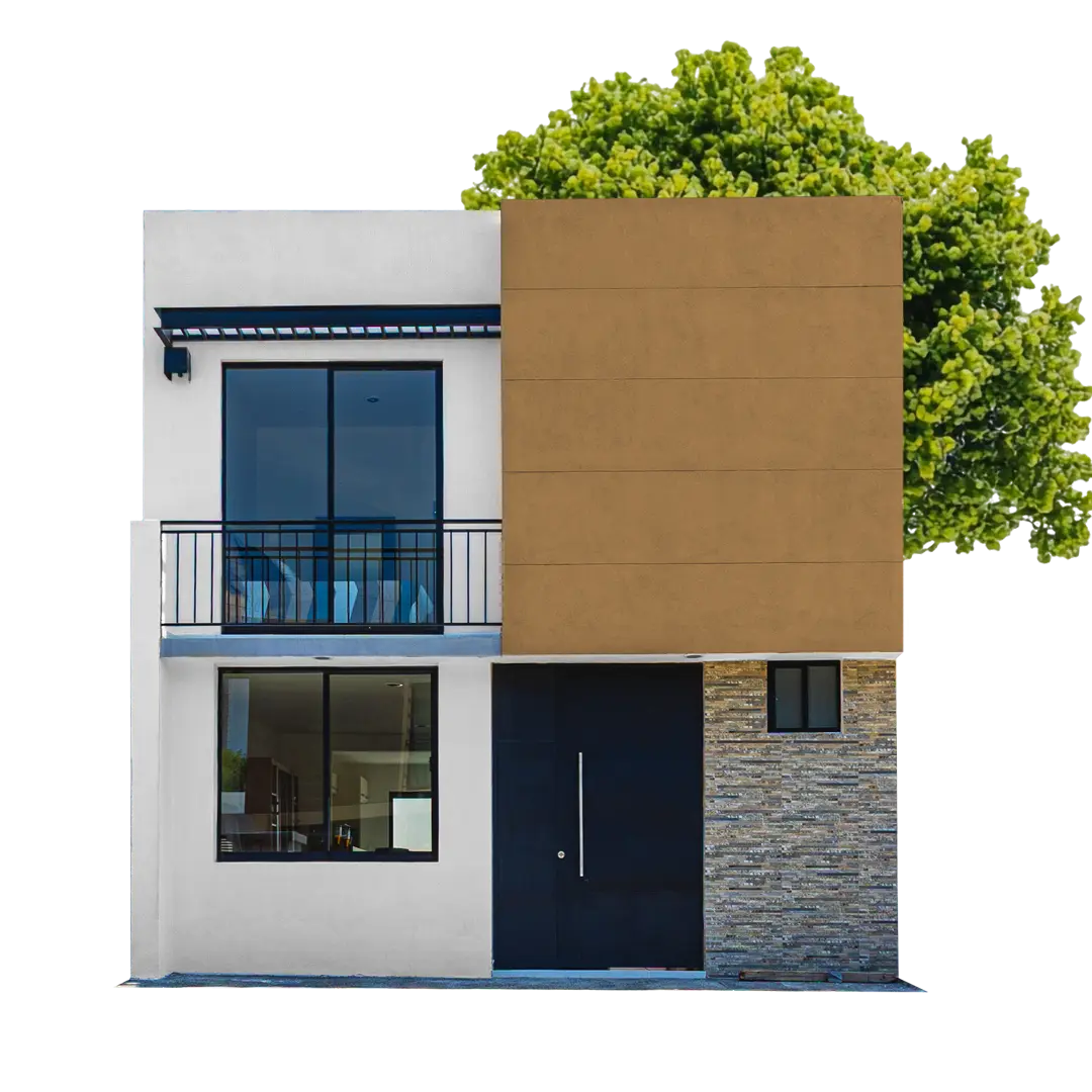 Fachada de casa Modelo Praga en en Villa Diamante, Salamanca desde $2,147,000 MXN