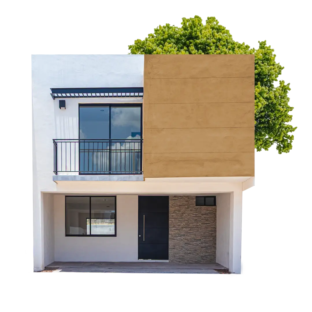 Fachada de casa Modelo Suecia en en Villa Diamante, Salamanca desde $2,147,000 MXN