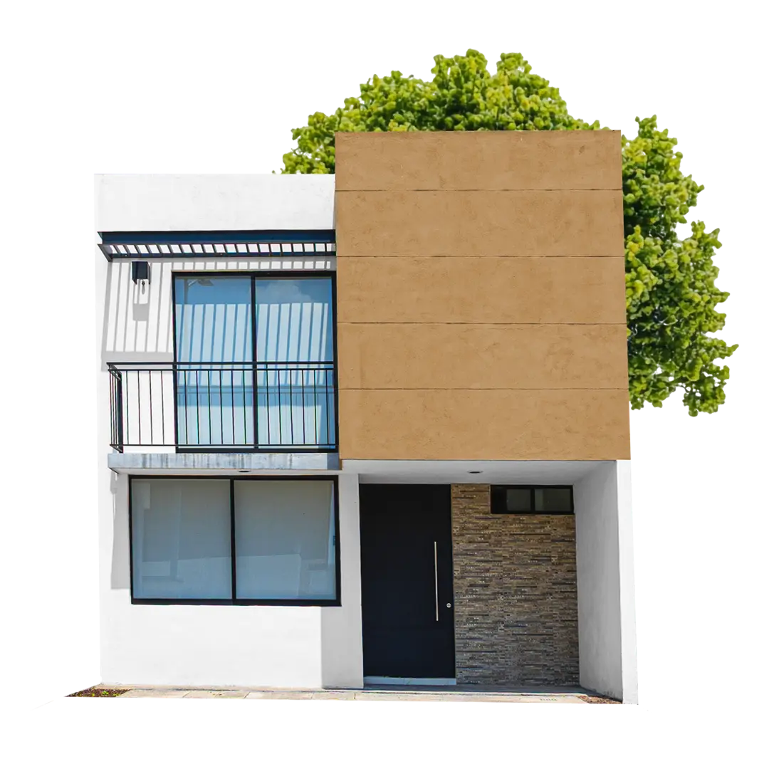 Fachada de casa Modelo Viena en en Villa Diamante, Salamanca desde $2,147,000 MXN